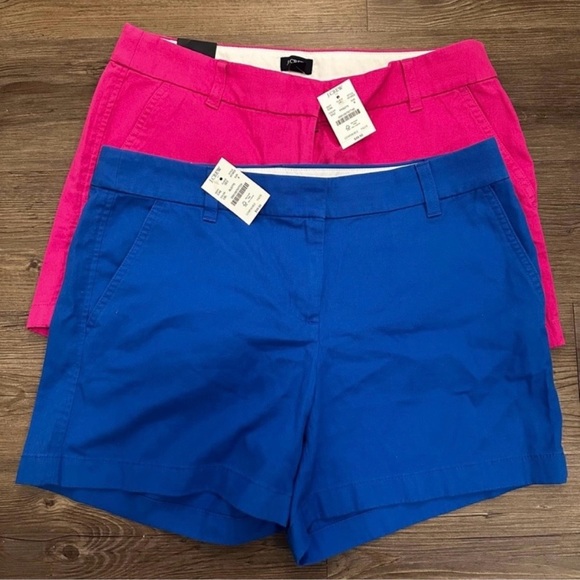 🩷💙 NWT! Bundle of Two J. Crew Shorts (Pink and Blue) - Size 8 - Picture 2 of 10